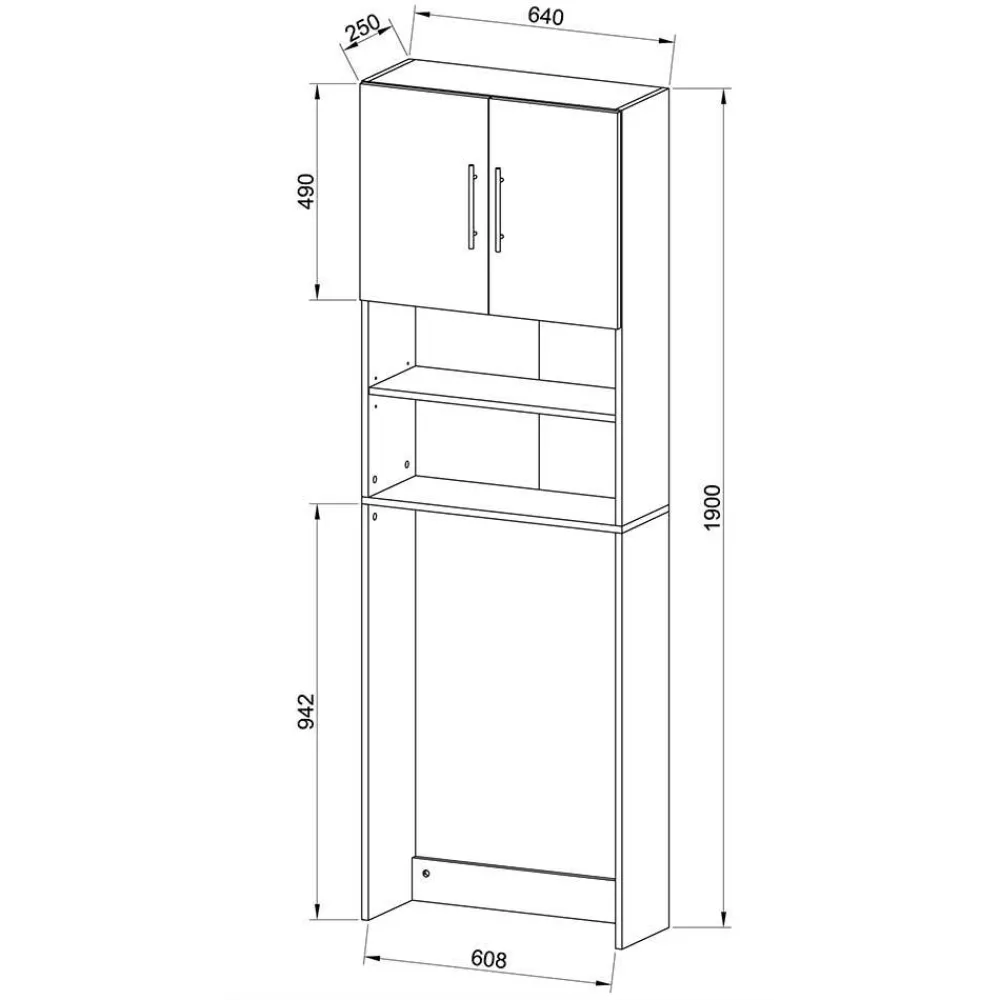 Waschmaschinen Schrank Bregenza Bad Hochschränke