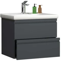 Clearance Waschplatz Set Anthrazit Fabolie Badmöbel Sets