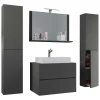 Outlet Waschplatz Set Anthrazit Kanmura Badmöbel Sets