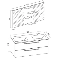 Waschplatz Set für 2 Personen Cardos*Pharao24 Outlet