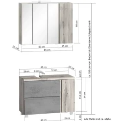 Best Waschplatz Set Fregato Badmöbel Sets