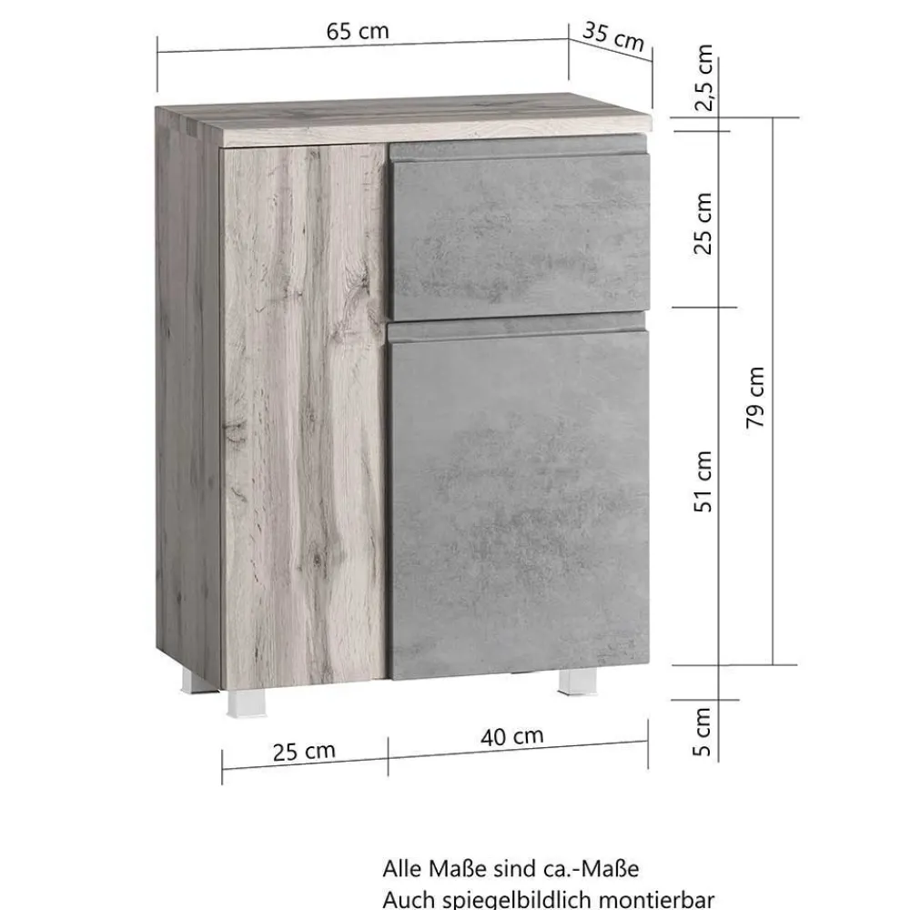 New Waschplatz Set mit LED Fregato Badmöbel Sets