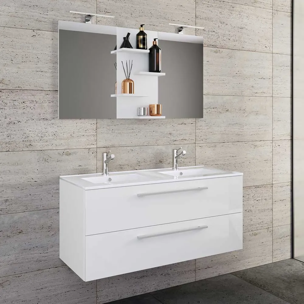 Waschplatz Set weiß 2 Personen Dango*Pharao24 Discount