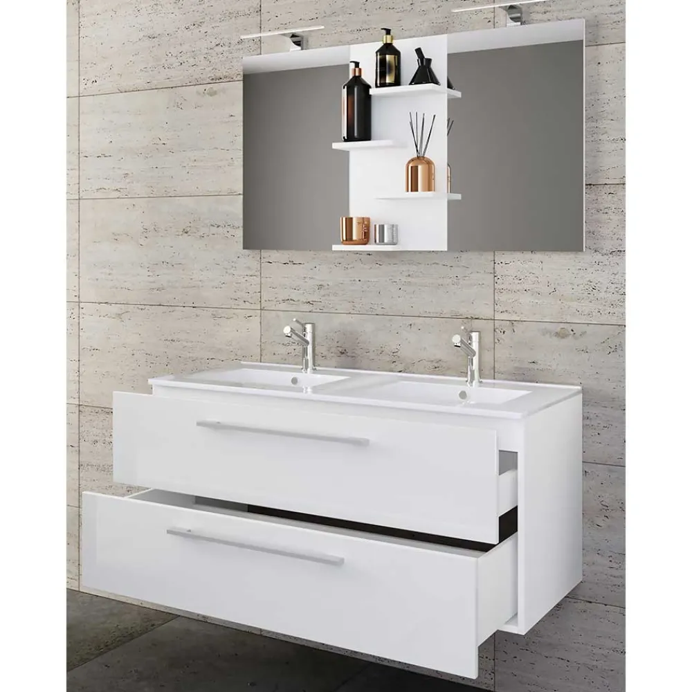 Waschplatz Set weiß 2 Personen Dango*Pharao24 Discount