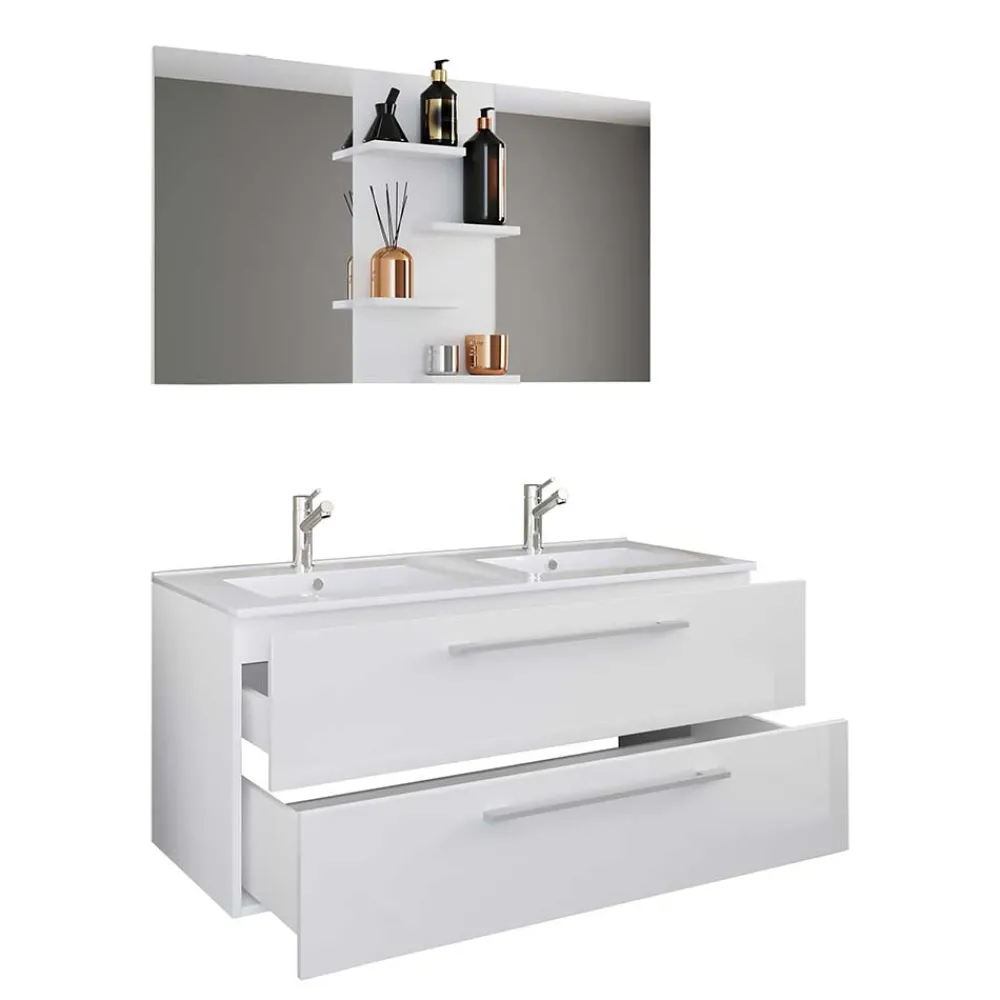 Waschplatz Set weiß 2 Personen Dango*Pharao24 Discount