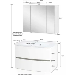 Clearance Waschraum Möbelset Vedencian Badmöbel Sets