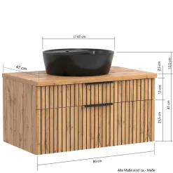 Outlet Waschschrank Cadama Waschbeckenunterschränke|Bad Unterschränke