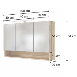 New Waschtisch und LED Spiegelschrank Dolveran Badmöbel Sets