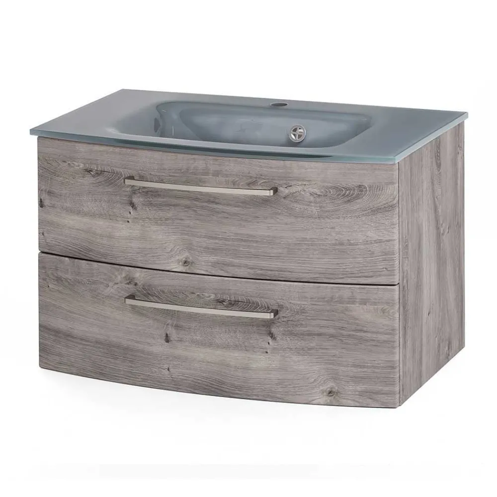 Discount Waschtisch und Spiegelschrank Isdrina Badmöbel Sets