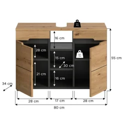 Waschtischunterschrank Alexandro Waschbeckenunterschränke|Bad Unterschränke