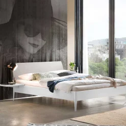 Weiß lackiertes Bett Lagon Doppelbetten|Massivholzbetten