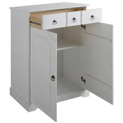 Weiße Dielen Kommode Xisin*Pharao24 New