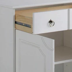 Weiße Dielen Kommode Xisin*Pharao24 New