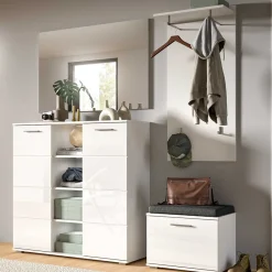Clearance Weiße Garderobe Ampiano Garderobensets