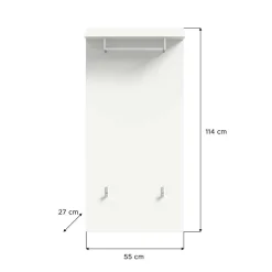 Clearance Weiße Garderobe Ampiano Garderobensets