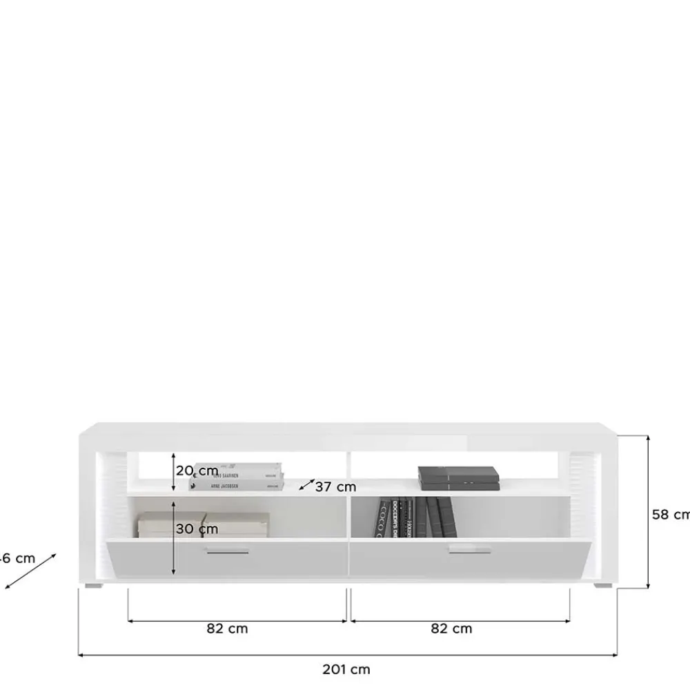 Best Weiße Wohnzimmer Anbauwand Countrys Moderne Wohnwände|Hochglanz Wohnwände