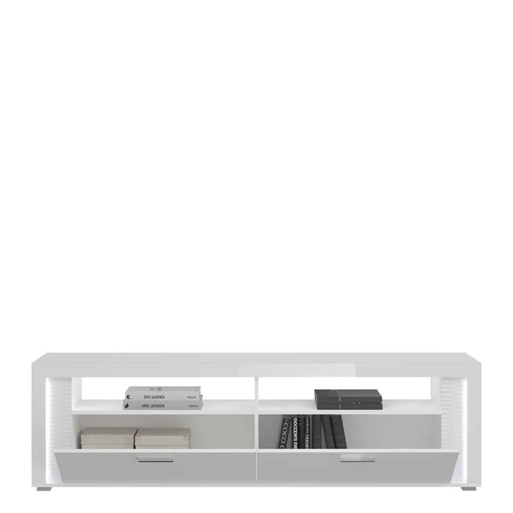 Best Weiße Wohnzimmer Anbauwand Countrys Moderne Wohnwände|Hochglanz Wohnwände