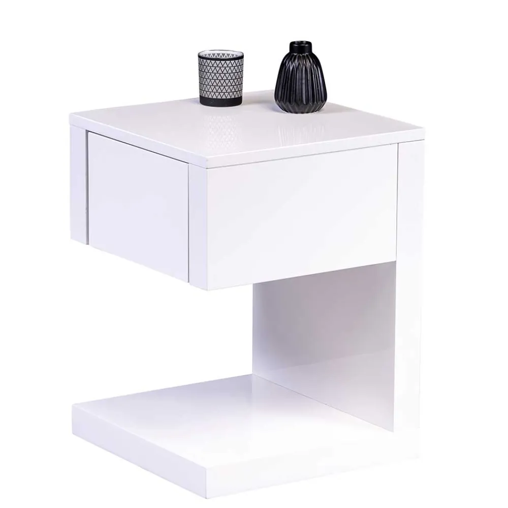 Discount Weißer Beistelltisch Anuta Telefontische