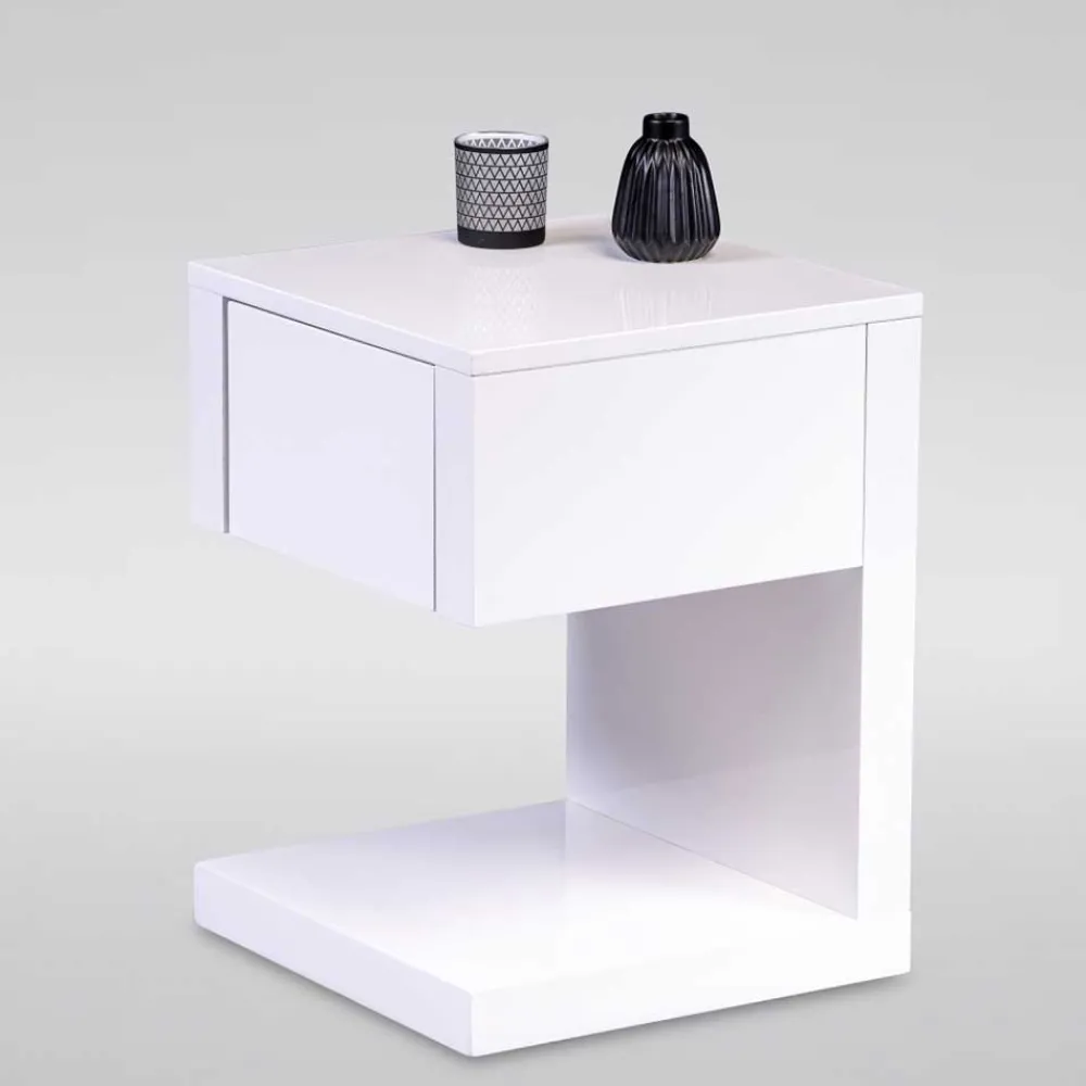 Discount Weißer Beistelltisch Anuta Telefontische