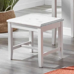 Discount Weißer Holzhocker Mures Hocker|Sitzhocker