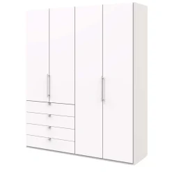 Clearance Weißer Kleiderschrank Emiliano Jugendkleiderschrank