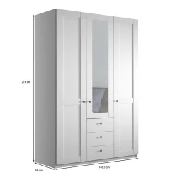 Best Weißer Kleiderschrank Tudana Drehtürenschränke|Kleiderschränke