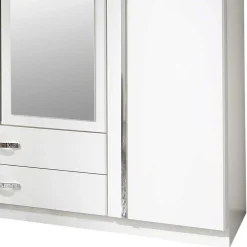 Weißer Schlafzimmerschrank Alkatar Drehtürenschränke|Jugendkleiderschrank