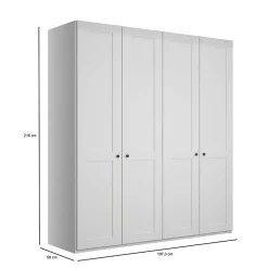 Weißer Schlafzimmerschrank Tudana*Pharao24 Discount