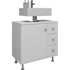 Weißer Waschbeckenschrank Osmin*Pharao24 Discount