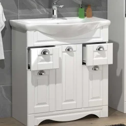 Weißer Waschbeckenschrank Exmadura*Pharao24 Hot