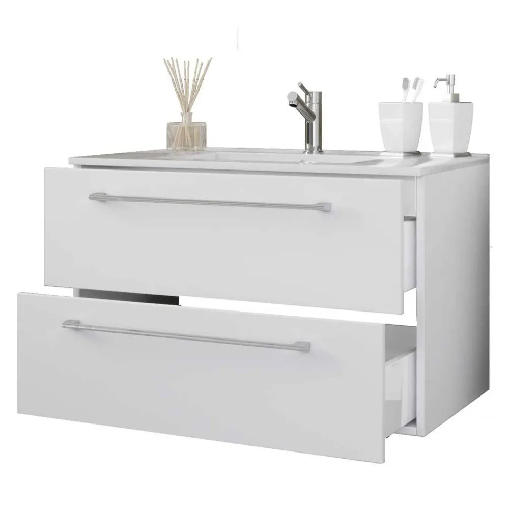 New Weißer Waschbeckenschrank Selami Waschbeckenunterschränke|Bad Unterschränke