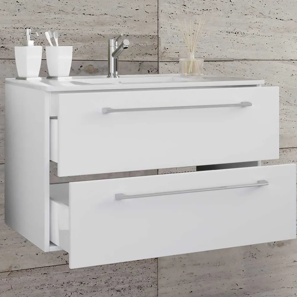 New Weißer Waschbeckenschrank Selami Waschbeckenunterschränke|Bad Unterschränke