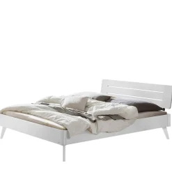 Clearance Weißes Doppelbett Sharay Massivholzbetten
