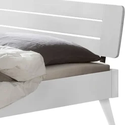 Clearance Weißes Doppelbett Sharay Massivholzbetten