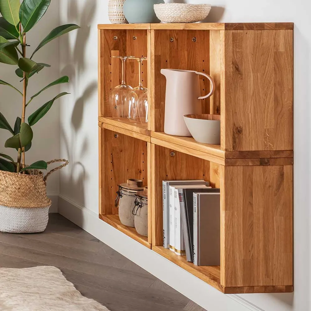 Online Wildeiche Regalwürfel Moore Regalwürfel|Hängeregale