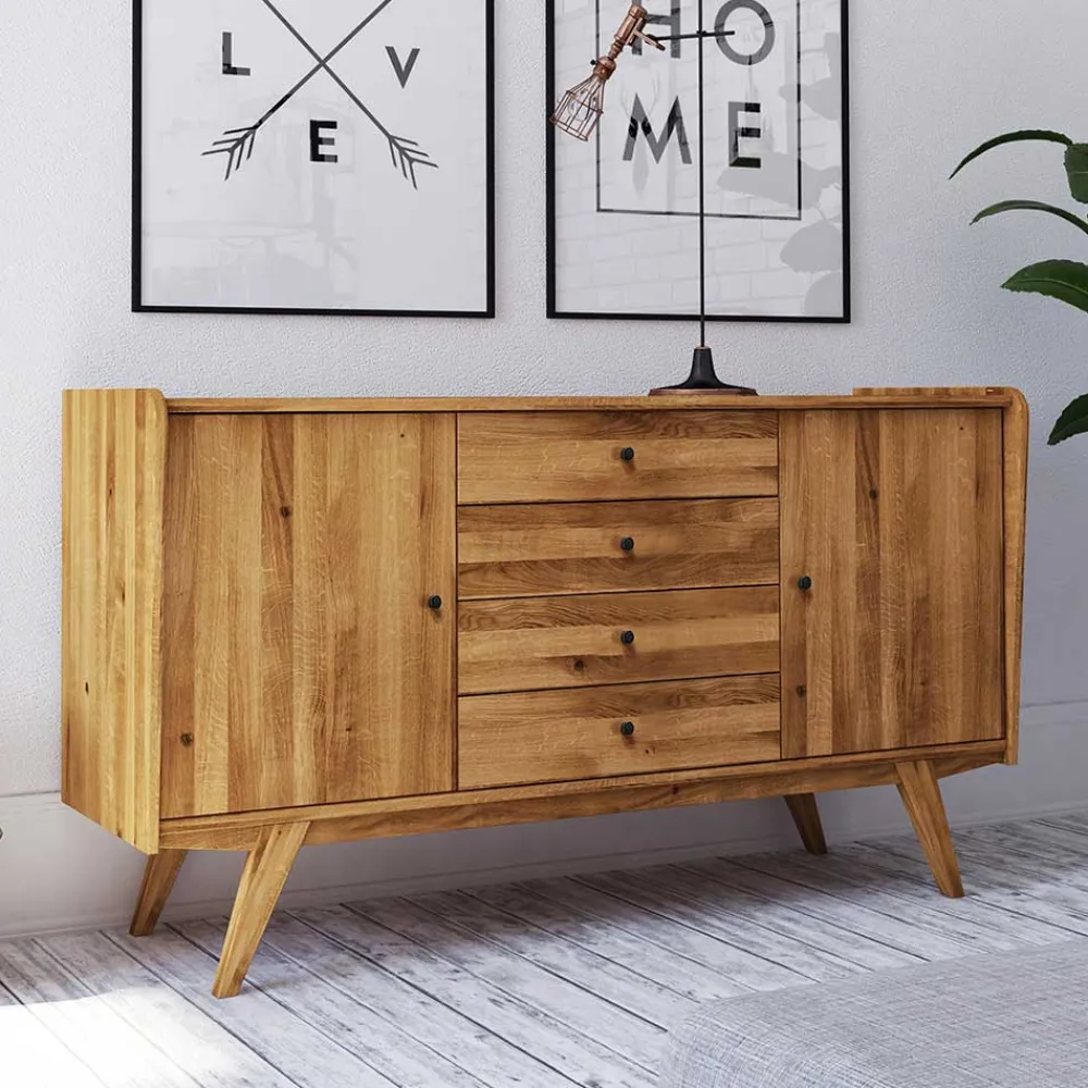New Wildeiche Sideboard Carilla Massivholzmöbel|Küchenkommode
