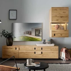 Wohnwand Echtholz Seldran*Pharao24 Online