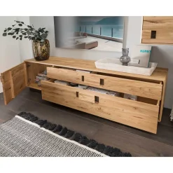 Wohnwand Echtholz Seldran*Pharao24 Online