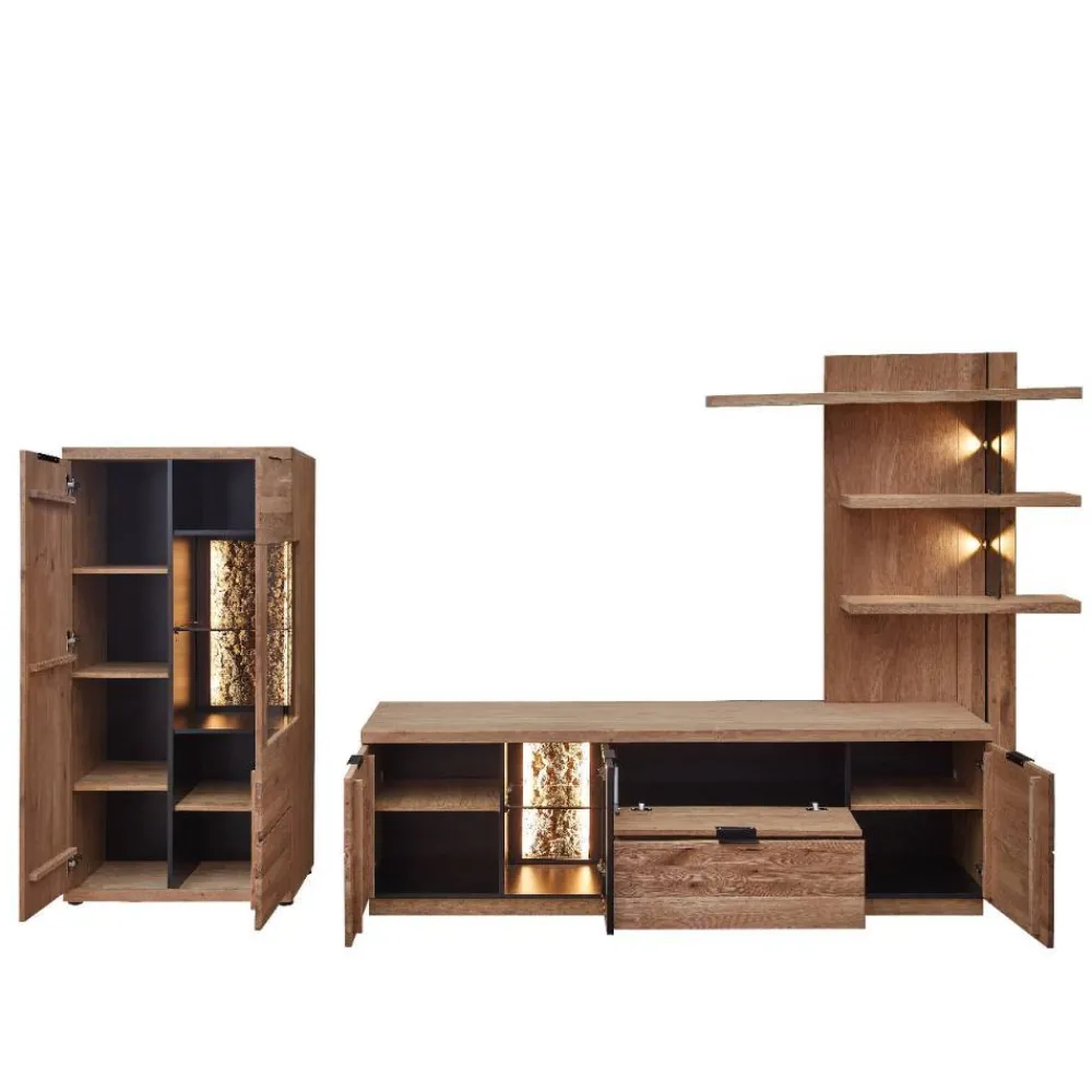 Online Wohnwand Emly Wohnwand 300 Cm|Moderne Wohnwände