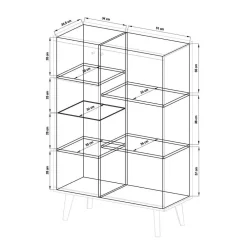 Discount Wohnwand Levanca Wohnwand 250 Cm|Massivholz Wohnwände