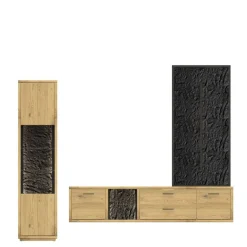 Outlet Wohnwand Massivholz Ostoro Moderne Wohnwände|Wohnwand 250 Cm