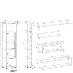 Wohnwand mit Arbeitsplatz Uzniana*Pharao24