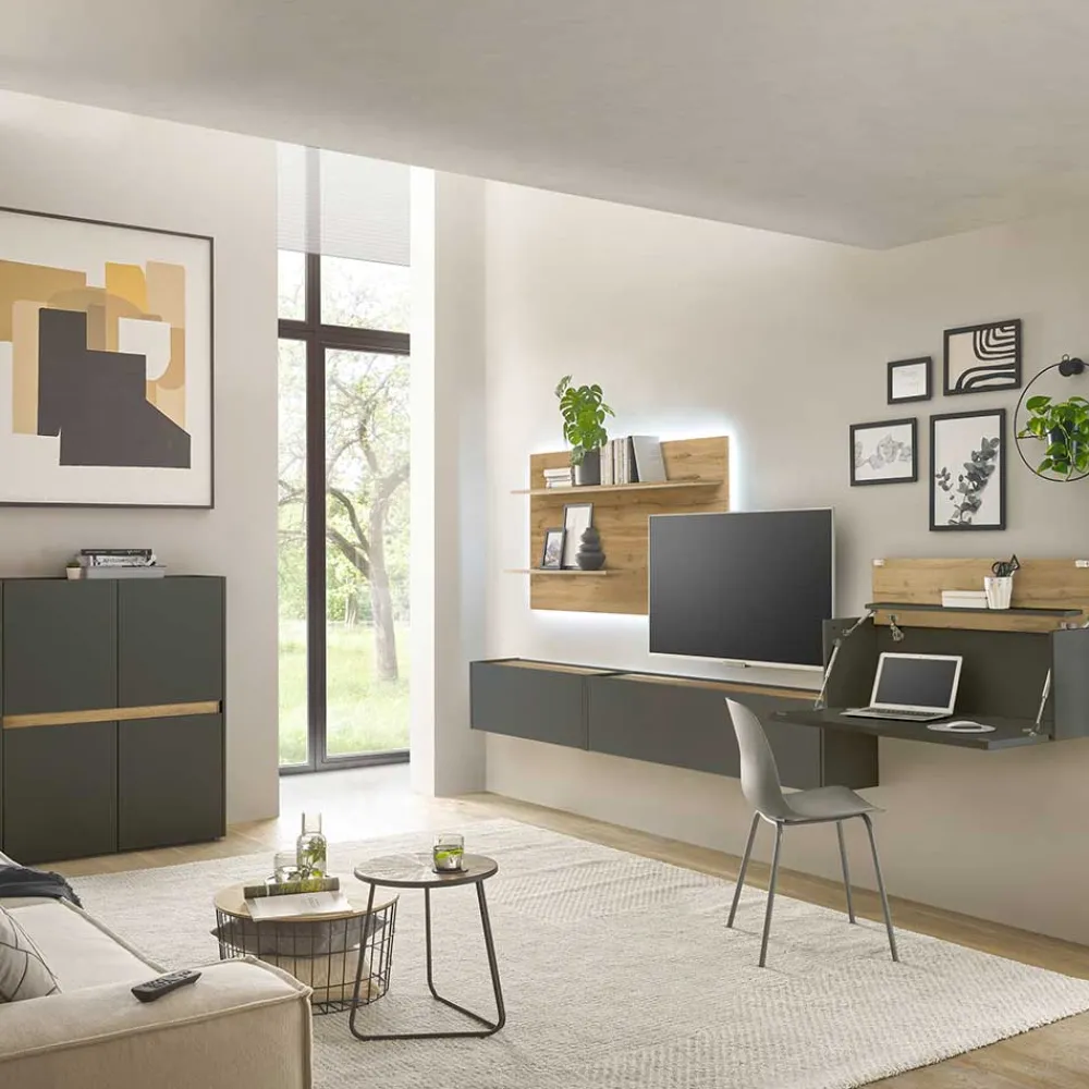 Wohnwand modern Uzniana*Pharao24 Best