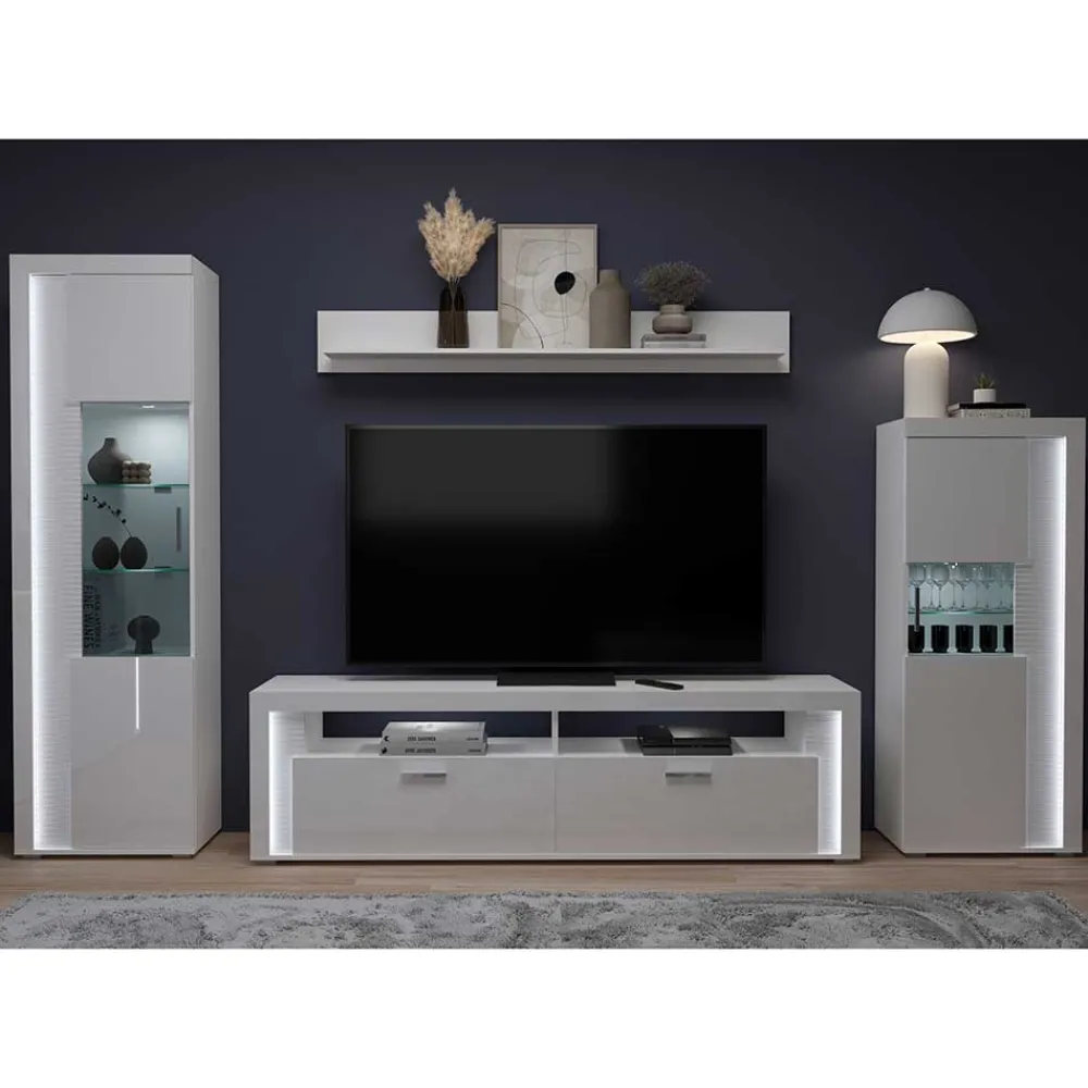 Wohnwand modern weiß Countrys*Pharao24 Outlet