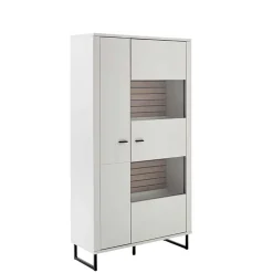 New Wohnwand weiß modern Polar Wohnzimmerschrank|Wohnwand 300 Cm