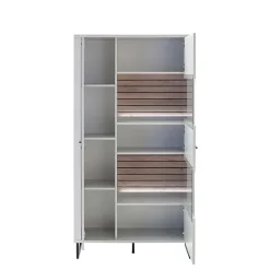 New Wohnwand weiß modern Polar Wohnzimmerschrank|Wohnwand 300 Cm