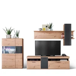 Discount Wohnzimmer Anbauwand Lucisa Wohnwand 300 Cm|Moderne Wohnwände