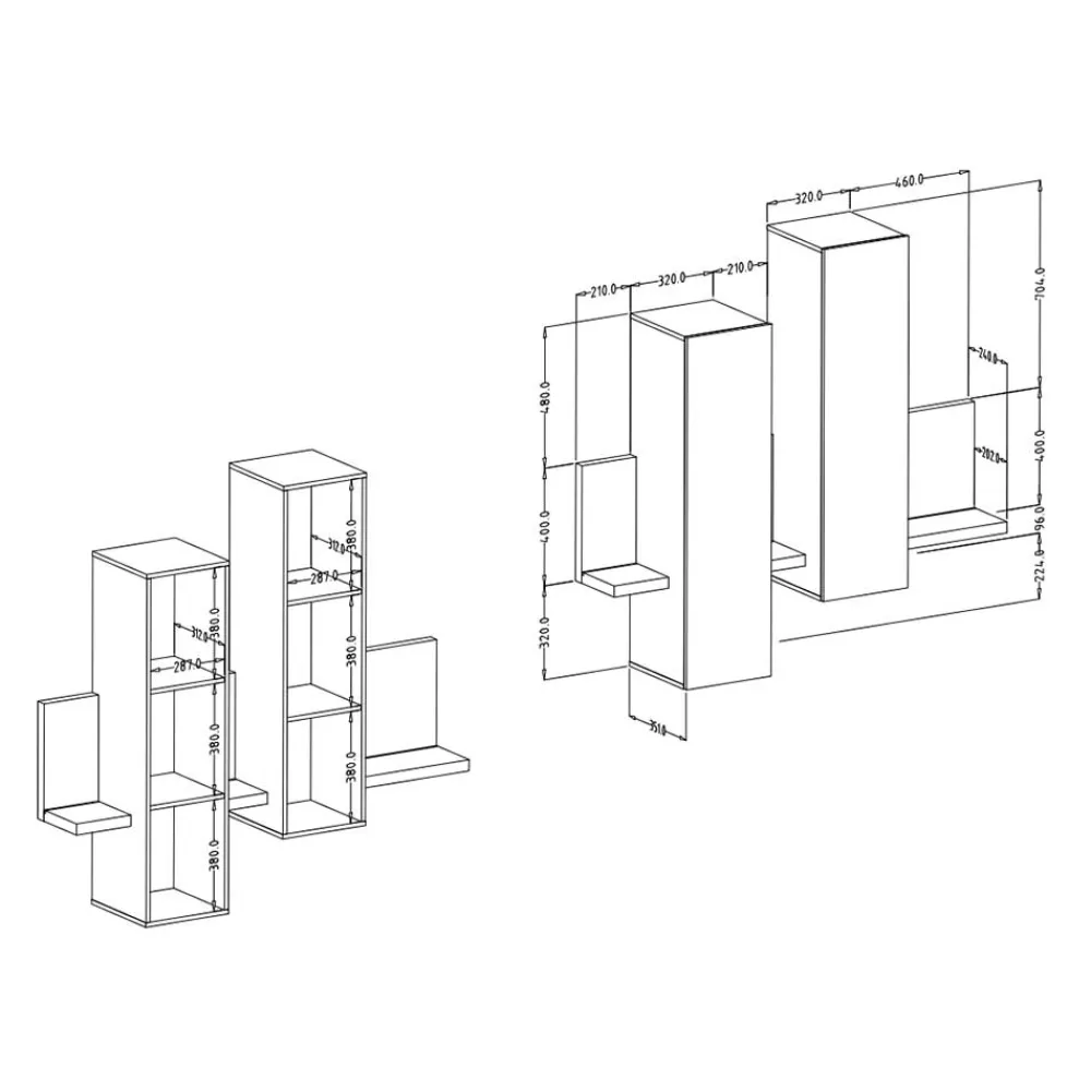 Wohnzimmer Anbauwand Plane*Pharao24 Online