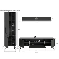 Wohnzimmer Anbauwand Ratisca*Pharao24