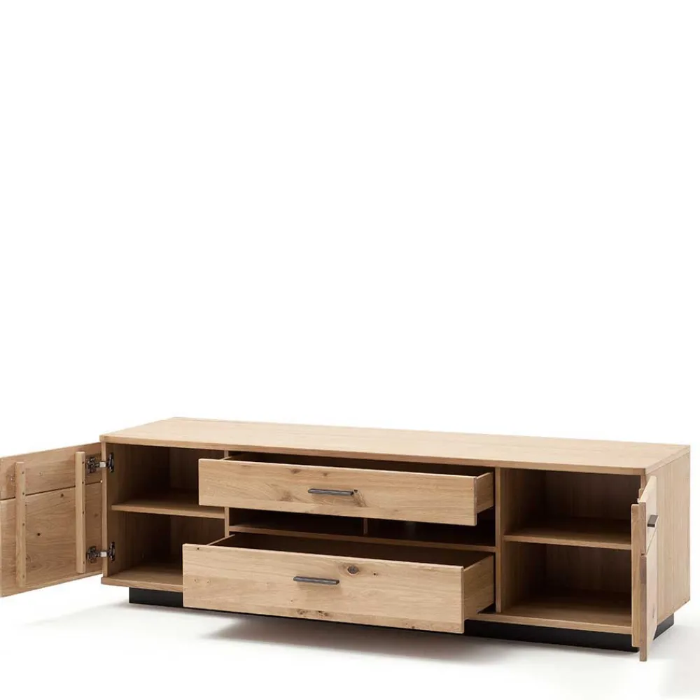 Outlet Wohnzimmer Anbauwand Wupnia Wohnwand 350 Cm|Massivholz Wohnwände